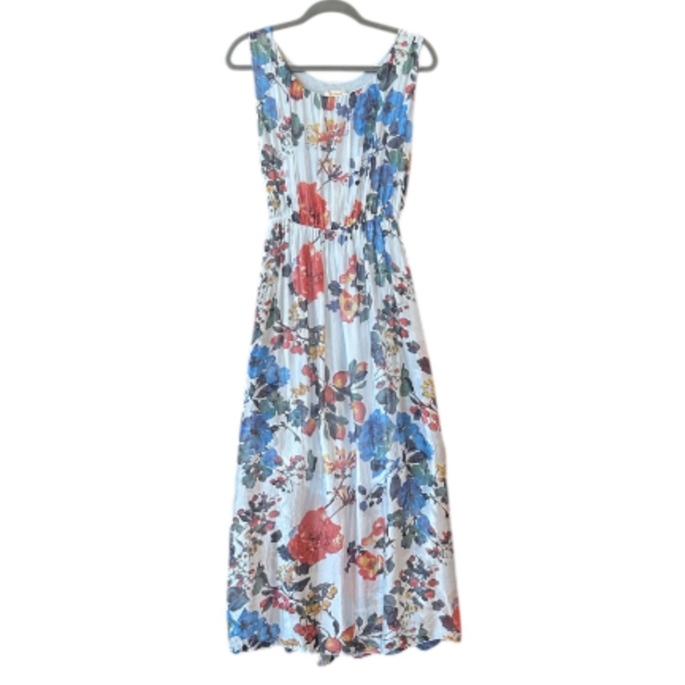 Bellambra Silk Blend Floral Maxi Dress Made in Italy Flowy Size S